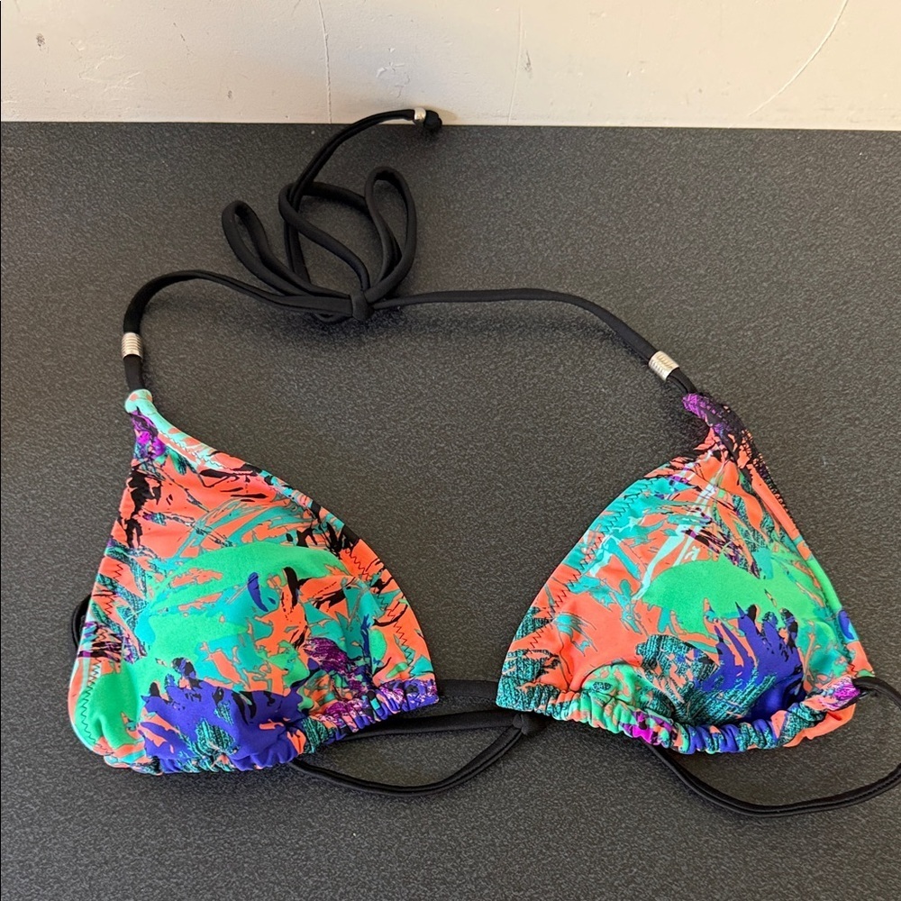 Converse Tropical Triangle Bikini Top - Green, Orange, Purple 2014